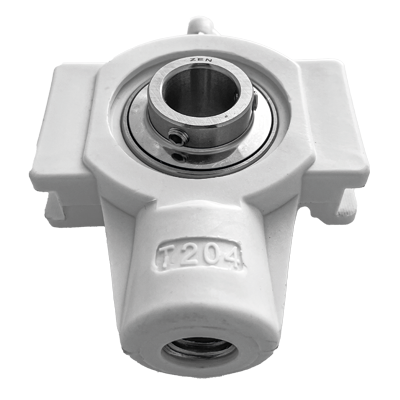 Plastic take-up block bearing unit white PBT/INOX :: SUCT 205K :: 1