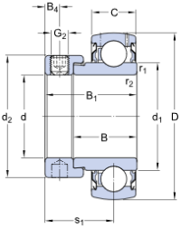 SKF Insertlager (35x72x38,9) :: YET 207