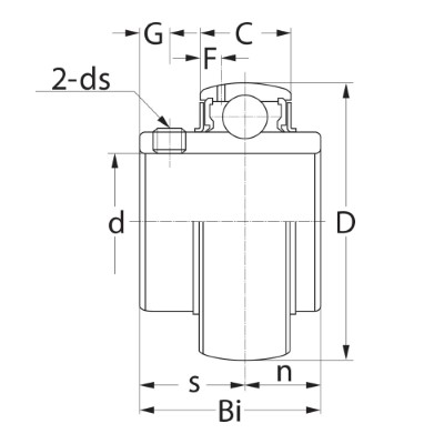 SLB insert bearing 80mm :: UC 216 :: 2