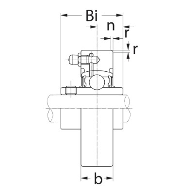 SLB cast iron flanged block bearing unit 55mm :: UCC 211 :: 3