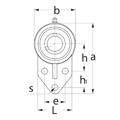 SLB cast iron flanged block bearing unit 40mm :: UCFB 208 :: 2