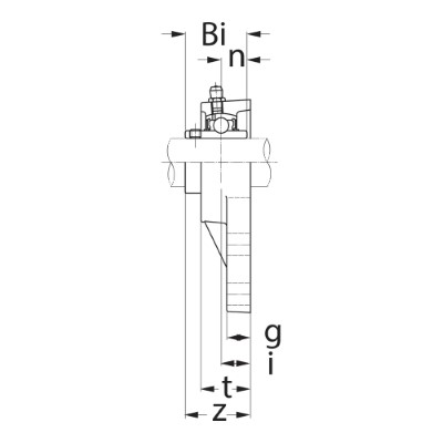SLB cast iron flanged block bearing unit 40mm :: UCFB 208 :: 3