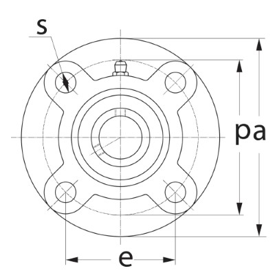 SLB cast iron flanged block bearing unit 50mm :: UCFC 210 :: 2