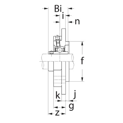 SLB cast iron flanged block bearing unit 20mm :: UCFC 204 :: 3