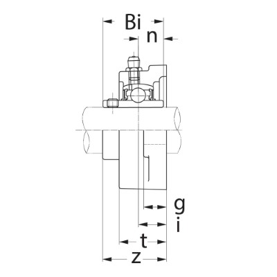 SLB cast iron flanged block bearing unit 40mm :: UCFL 208 :: 3