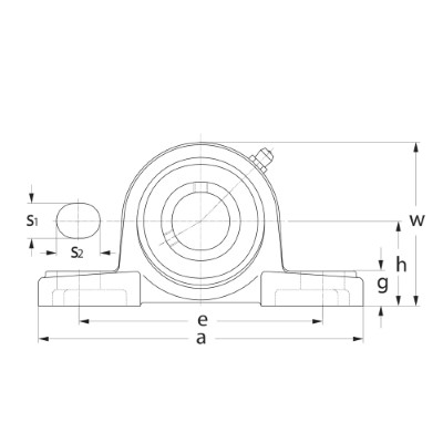 SLB cast iron pillow block bearing unit 15mm :: UCP 202 :: 2