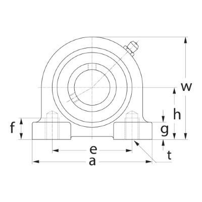 SLB cast iron pillow block bearing unit 20mm :: UCPA 204 :: 2