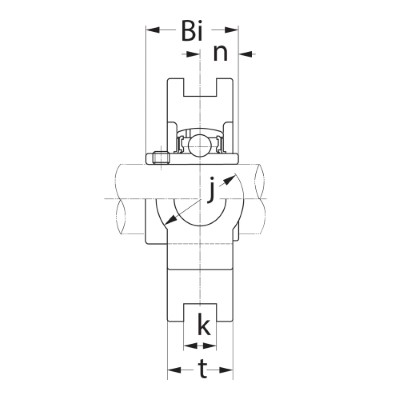 SLB cast iron take-up bearing unit 80mm :: UCT 216 :: 3