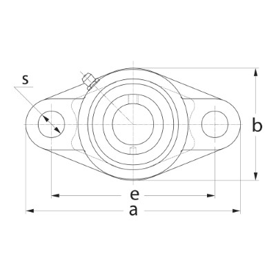 SLB cast iron flanged block bearing unit 20mm :: UELFL 204 :: 2