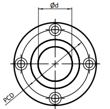 Linear ball bearing with round flange (16x26x68) :: LMEF-16-L-UU :: 2