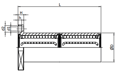 Linear ball bearing with square flange (50x75x192) :: LMEK-50-L-UU :: 3