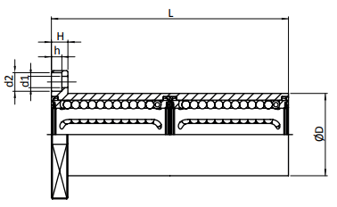 Lineair kogellager met vierkante flens (16x26x68) :: LMEK-16-L-UU :: 3