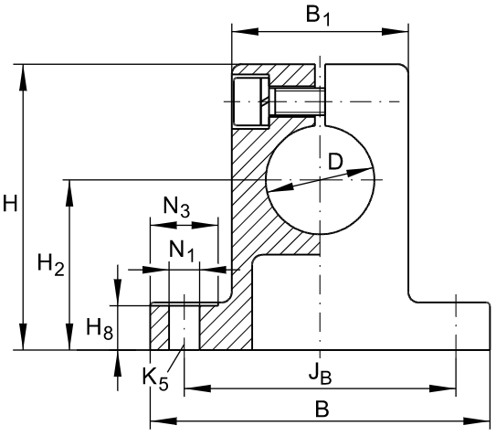 INA Lineair asbok 50mm :: GW50 :: 2