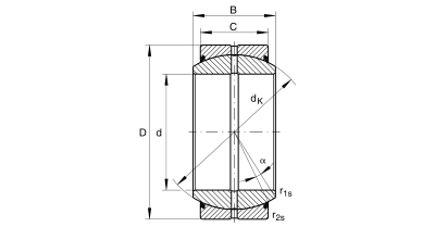 INA/Elges Radial spherical plain bearing, requiring maintenance :: GE25-FO-2RS :: 2