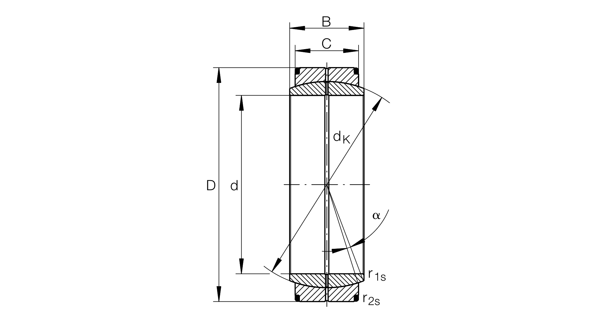 INA/Elges Radial spherical plain bearing, requiring maintenance :: GE17-DO :: 2