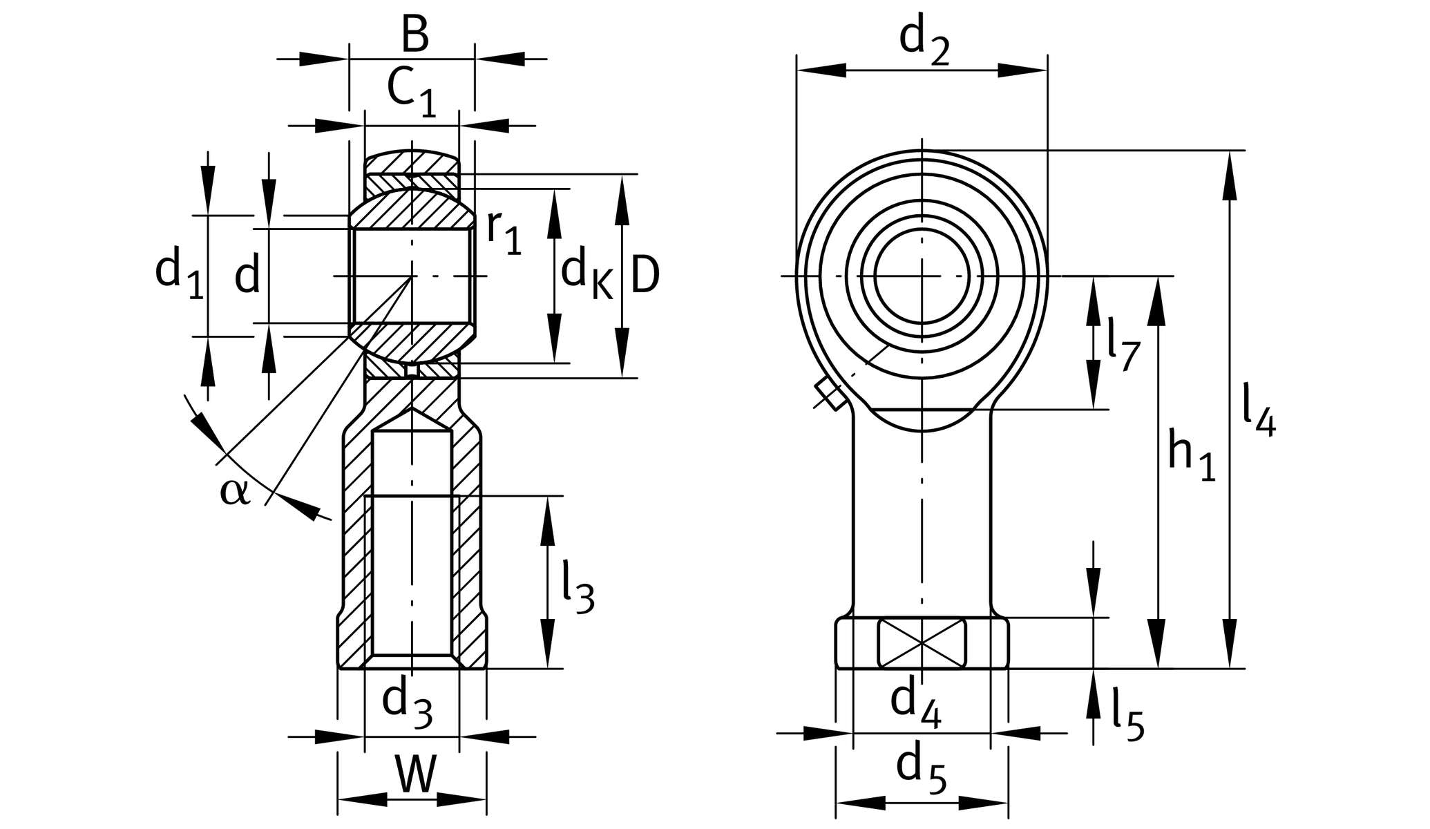 INA/Elges Stangkop binnendraad rechts, onderhoudsplichtig :: GIKR5-PB-A :: 2