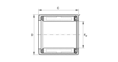 INA Drawn cup roller clutches, with steel springs (10x14x12) :: HF1012-L564 :: 2