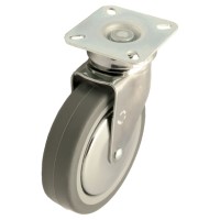 Swivel castor rubber 100mm (G-P6/GRU-PL-CH) :: 28-4100