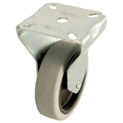 Rigid castor rubber 100mm (G-P6/GRU-PL-galvanised) :: 27-5100 :: 1