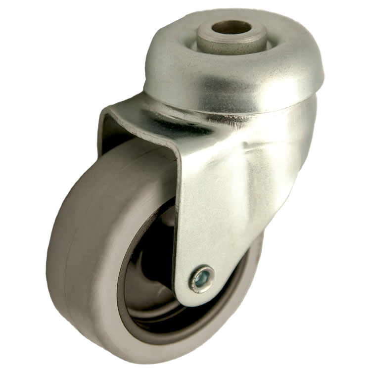 Zwenkwiel rubber 40mm (G-P6/GRU-BO-verzinkt) :: 27-3040