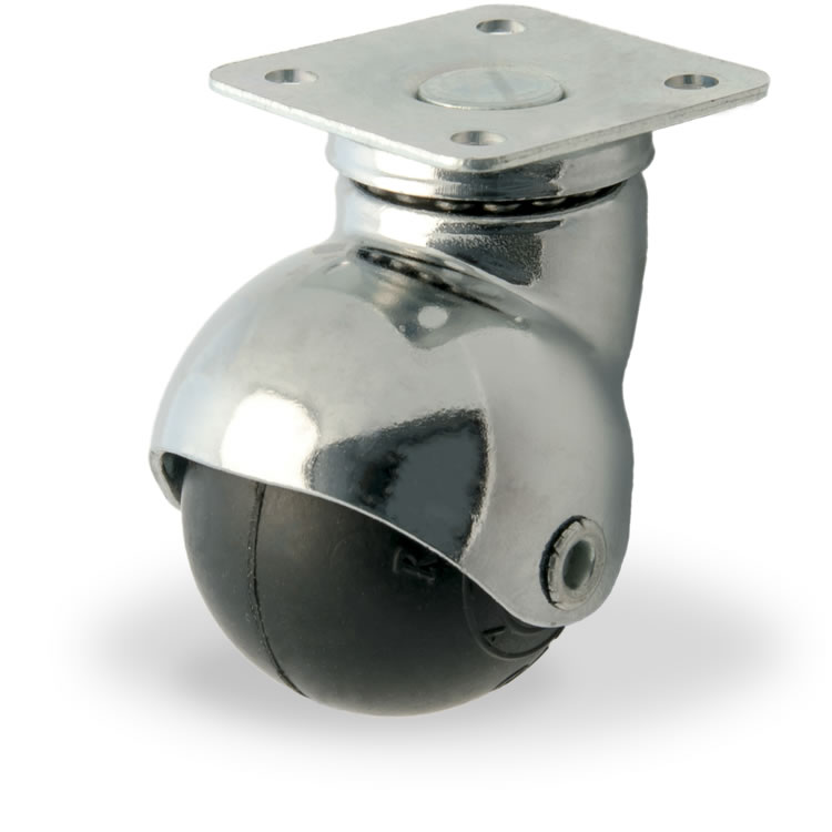 Zwenkwiel rubber 40mm (G-CH/RU-PL) :: 33-4102