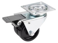 Swivel castor plastic 50mm with front brake (G-ZW/P6-PL) :: 32D-8100