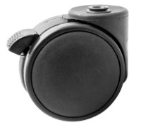 Zwenkwiel kunststof 75mm met voorrem (G-ZW/P6) :: 34-0076