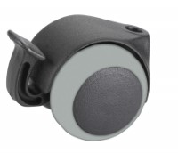 Swivel castor plastic 50mm with front brake (G-ZW/TPE) :: 34-0056