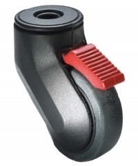 Swivel castor plastic 50mm with front brake (G-ZW/TPE) :: 34-8405