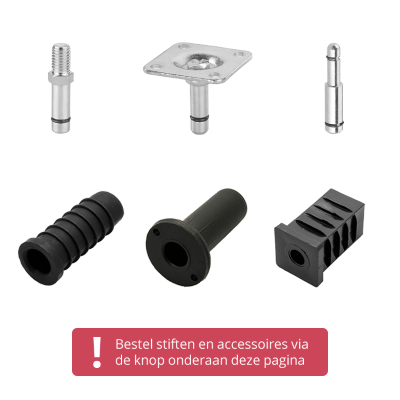Swivel castor plastic 50mm with front brake (G-ZW/P6) :: 34-0055 :: 2