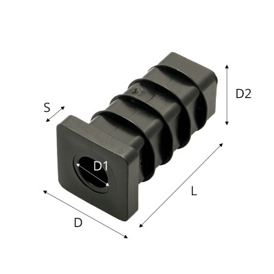 Square tube insert 18x18mm :: 97-0040 :: 3