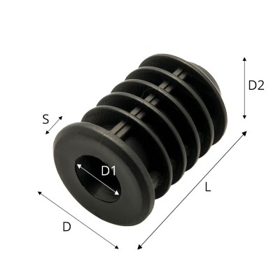 Round plastic tube insert 23/25/8mm :: 97-0039 :: 3