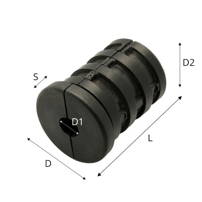 Round plastic tube insert 28/32/M8 :: 97-0043 :: 3