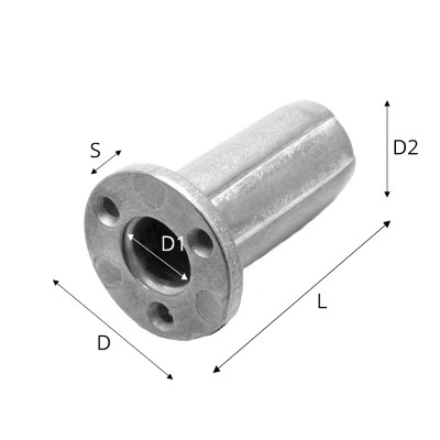 Roud metal tube insert 13/22/8mm :: 97-0034 :: 3