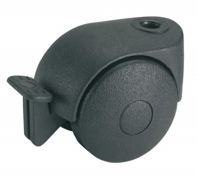Swivel castor plastic 50mm with front brake (G-ZW/P6) :: 34-0055 :: 1