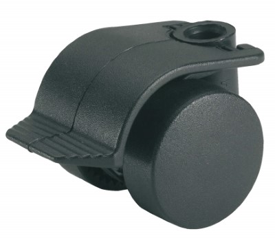 Swivel castor plastic 35mm with front brake (G-ZW/P6) :: 34-0015 :: 1