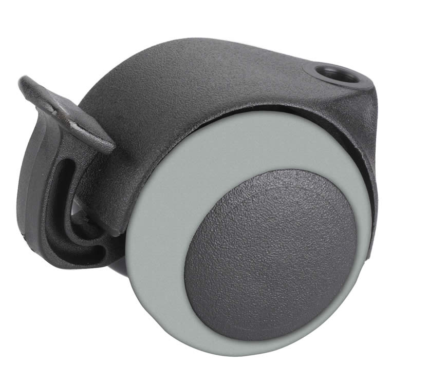 Zwenkwiel kunststof 50mm met voorrem (G-ZW/P6) :: 34-0056