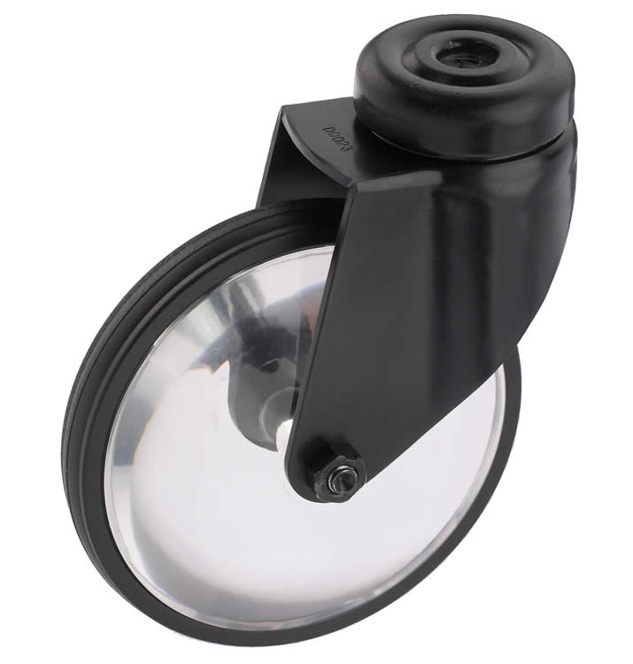 Zwenkwiel rubber 60mm (G-PLEXI/RU-BO/ZW) :: 39-1023
