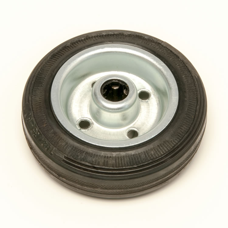 NMW Loswiel rubber 100mm met 12mm gat (R-PS/ZRU) :: LW02100R