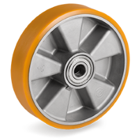 Loswiel kunststof 200x50mm met 25mm gat (K-AL/PU) :: 65-1206