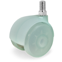 Swivel castor plastic 50mm (G-BL/P6-DR/M10x15) :: 34-7302