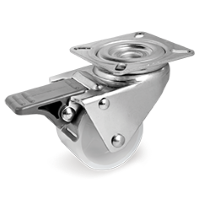 Zwenkwiel kunststof 50mm met voorrem (G-WI/P6-PL60x60) :: 32-8302