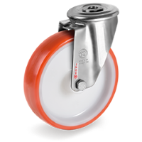 Swivel castor plastic 80x30mm stainless steel (G-P6/IPU-NLX/BO) :: 60-7901