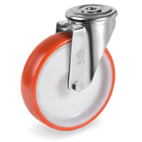 Swivel castor plastic 80x30mm (R-P6/IPU-NL/BO) :: 60-7801
