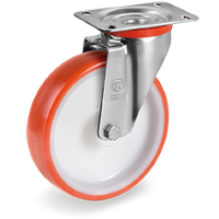Swivel castor plastic 125mm (G-P6/IPU-NL/PL) :: 60-4203