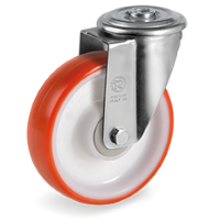 Swivel castor plastic 80x30mm (K-P6/IPU-NL/BO) :: 60-4301