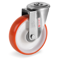 Swivel castor plastic 100x30mm stainless steel (K-P6/IPU-NLX/BO) :: 60-6302