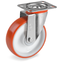 Swivel castor plastic 125x35mm (K-P6/IPU-NL/PL) :: 60-4703