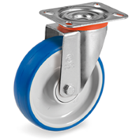 Swivel castor plastic 80x30mm (K-P6/IPU-NL/PL) :: 61-4701
