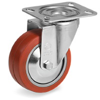 Zwenkwiel rubber 100mm (K-AL/ERU-NL/PL) :: 72-4452PF